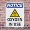 Signmission Oxygen In Use, 18 in W x Rectangle, Plastic OS-2PACK-NS-P-1824-V-17098 - alternate 4
